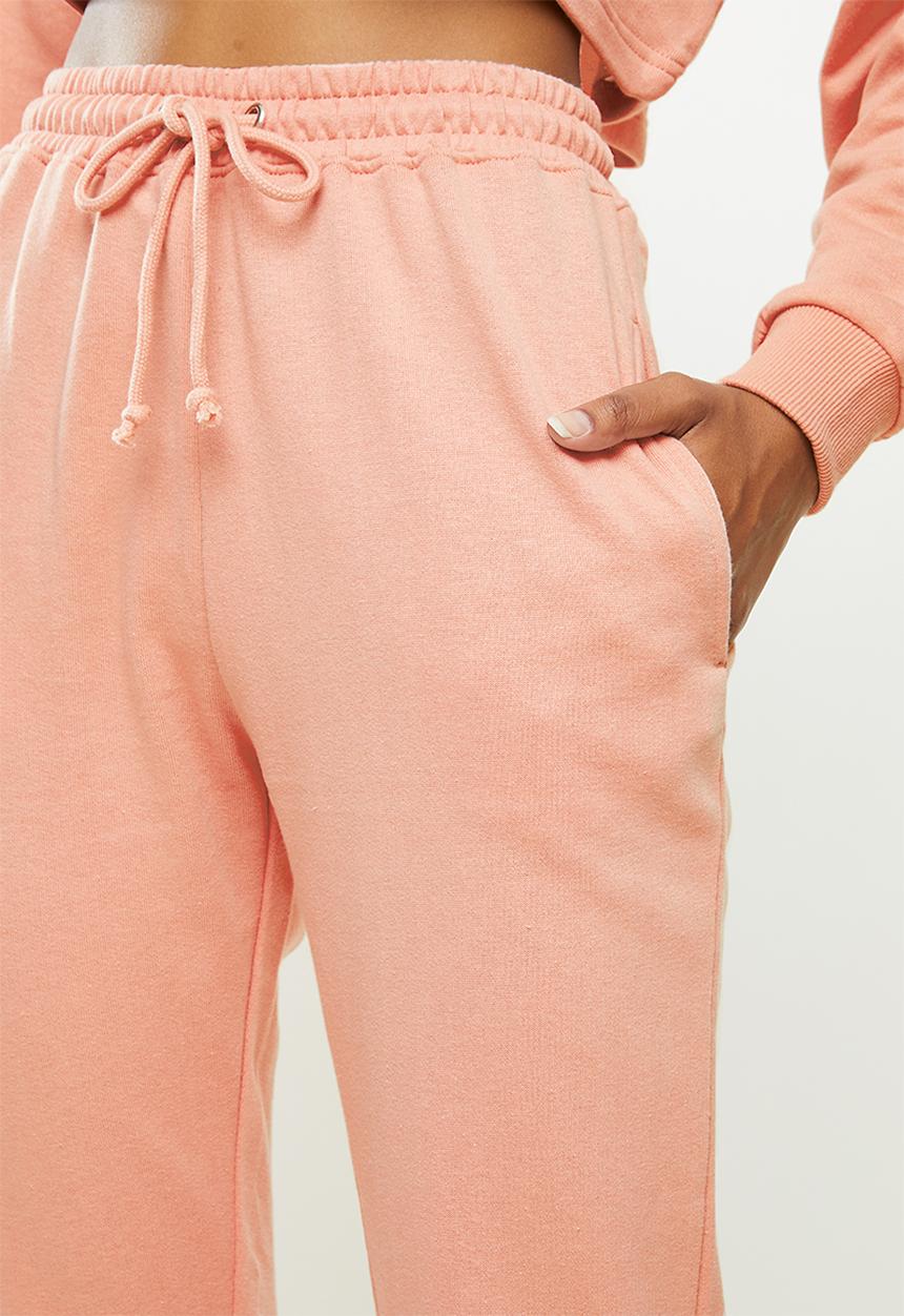 Missguided - Coord off the shoulder sweat & jogger - pink