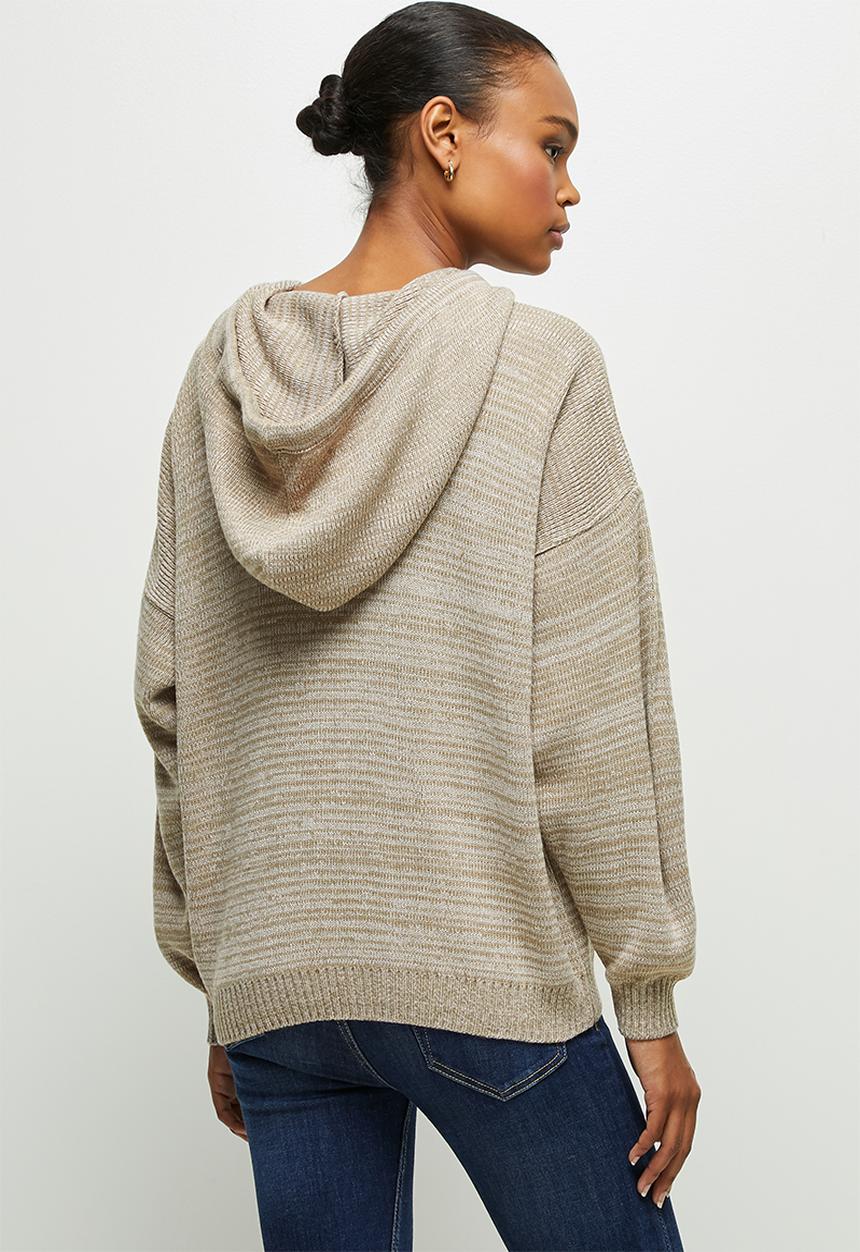edit - Knitwear hooded top - neutral