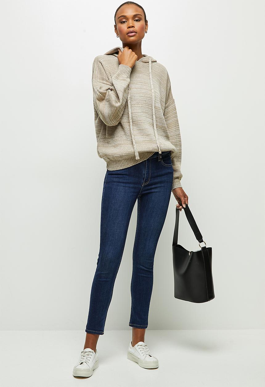 edit - Knitwear hooded top - neutral