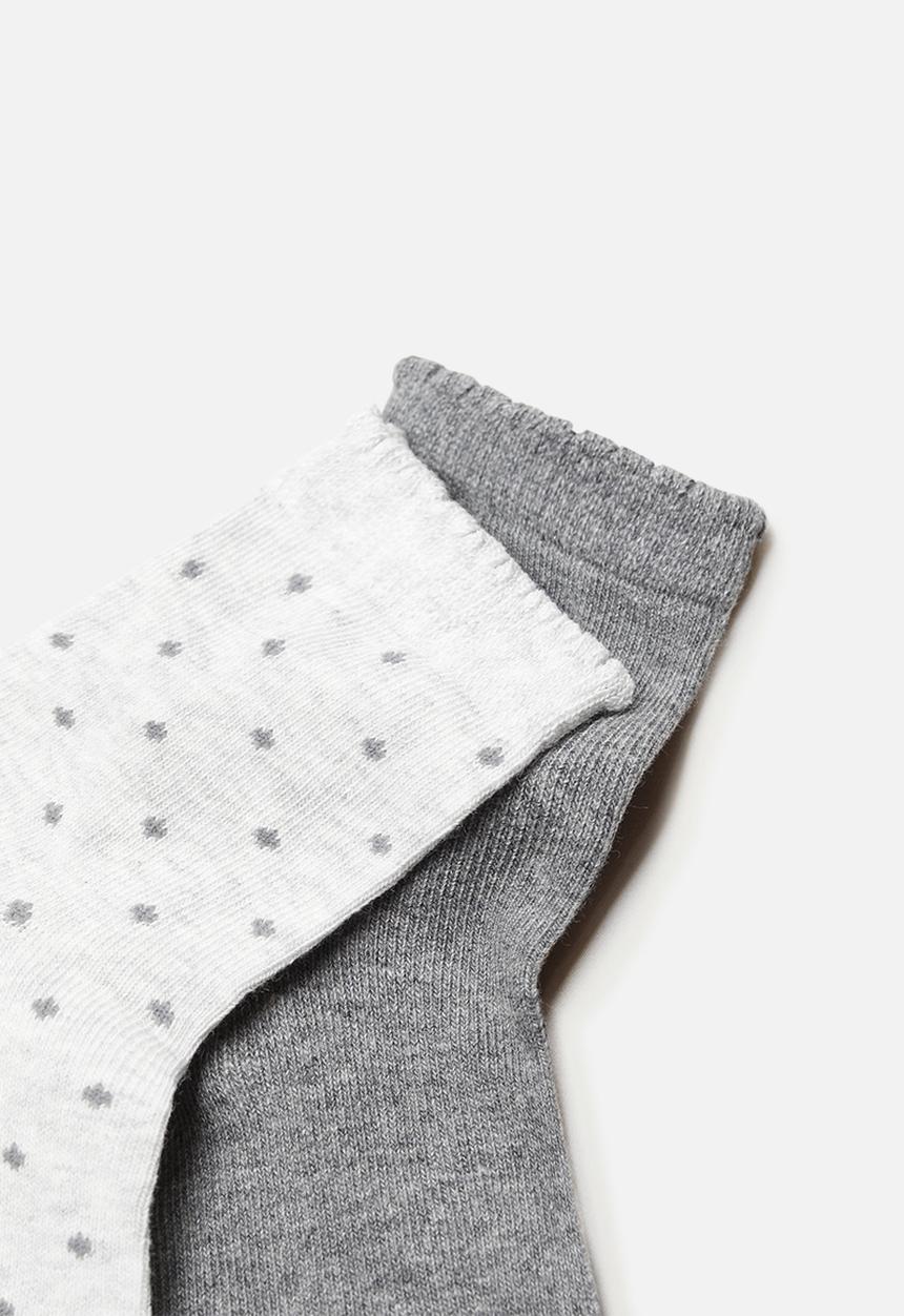 MANGO - Topito socks 2-pack - medium grey