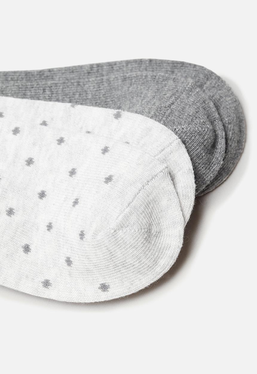 MANGO - Topito socks 2-pack - medium grey