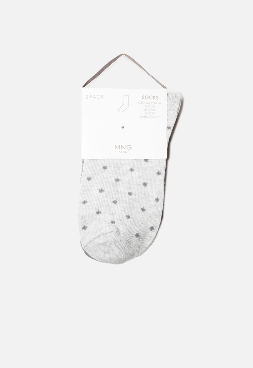 MANGO - Topito socks 2-pack - medium grey