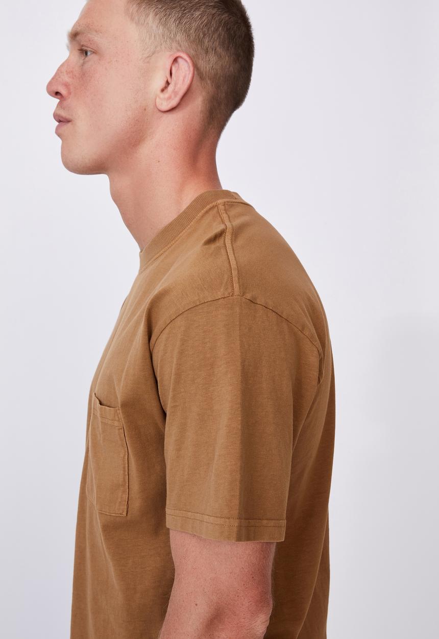Cotton On - Washed pocket T-shirt - burnt almond