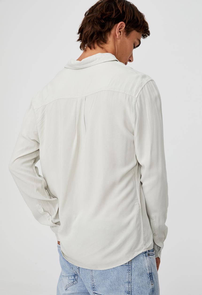 Cotton On - Cayman long sleeve shirt - ice grey