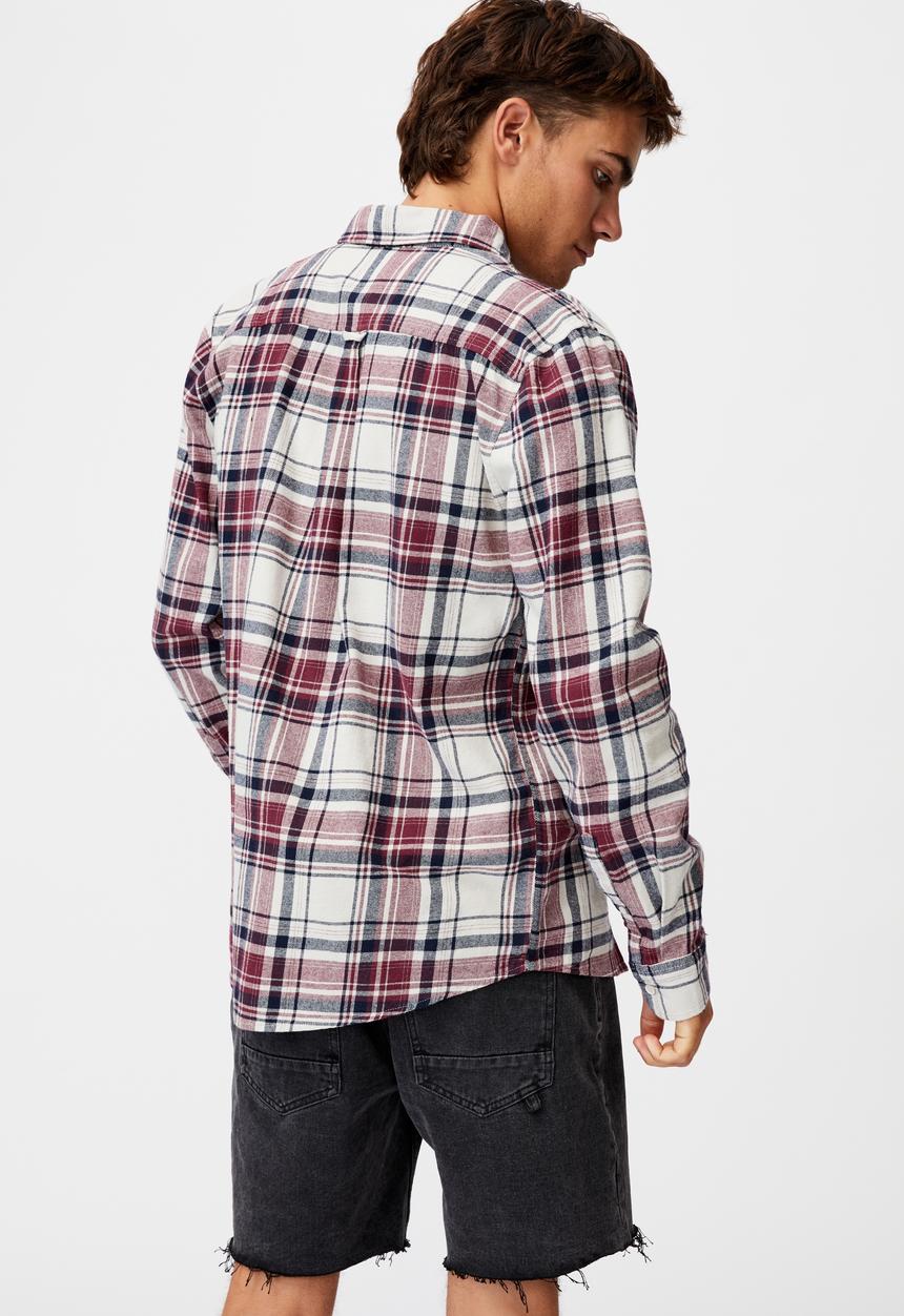 Cotton On - Washed long sleeve check shirt - multi