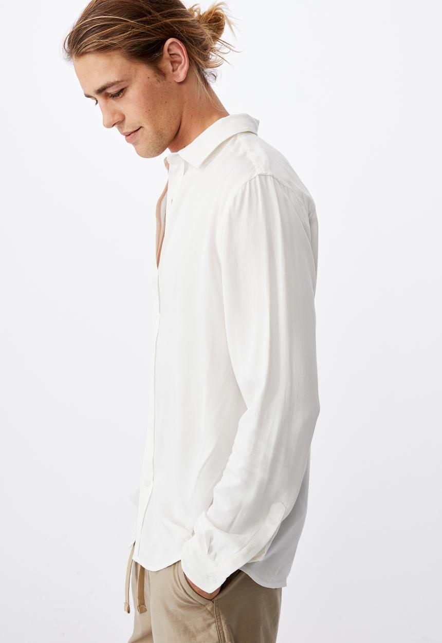 Cotton On - Cayman long sleeve shirt - white
