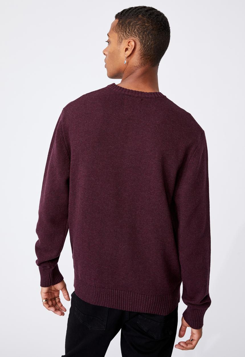 Cotton On - Crew knit - burgundy