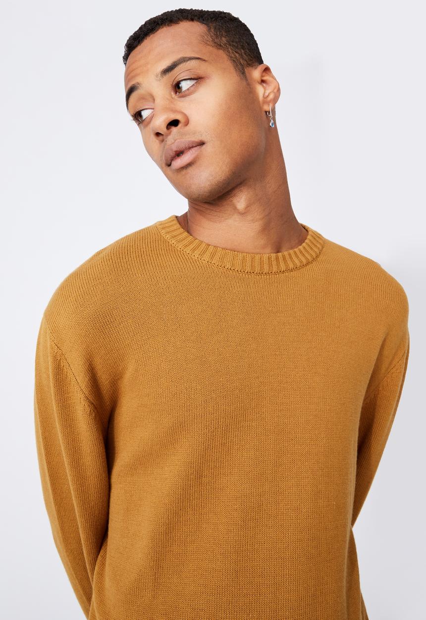 Cotton On - Crew knit - mustard