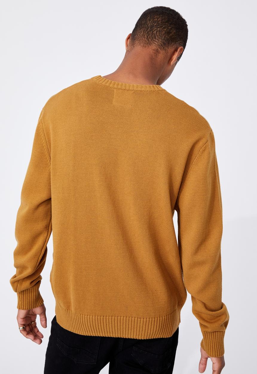 Cotton On - Crew knit - mustard