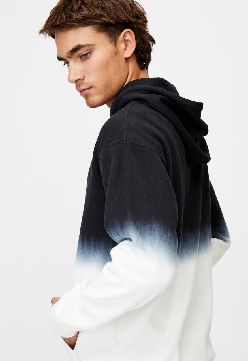 Cotton On - Drop shoulder pullover fleece - black & white 
