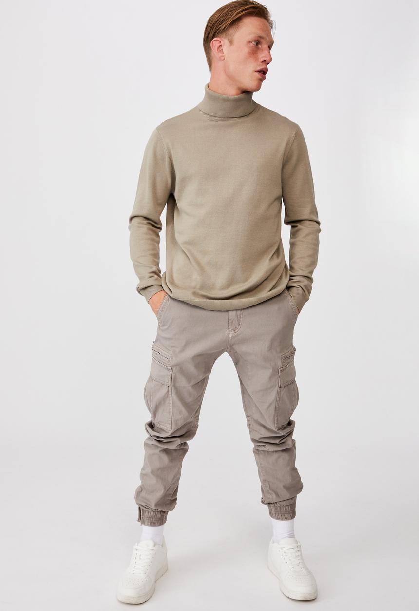 Cotton On - Roll neck sweater - taupe