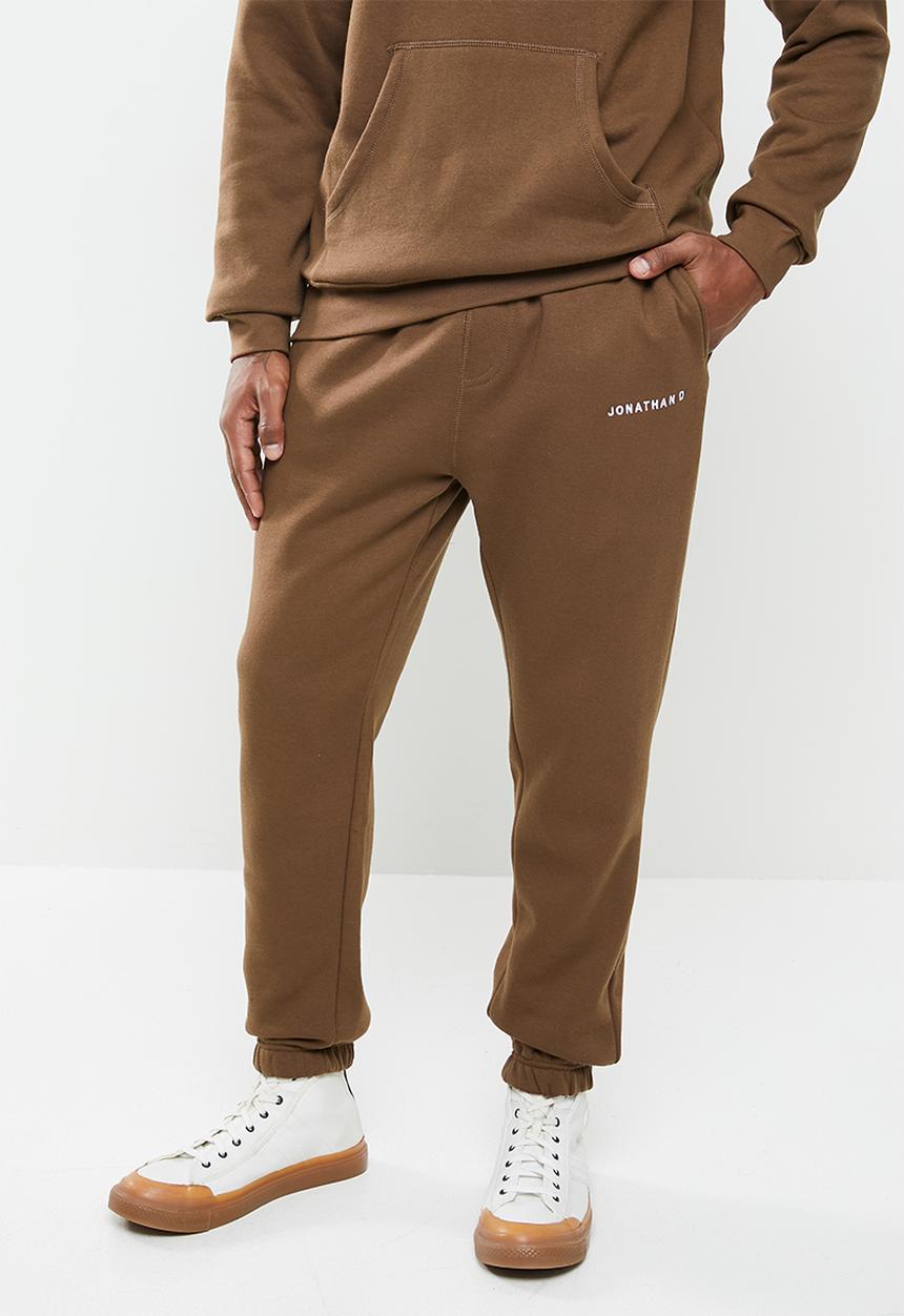Jonathan D - Brand sweatpants regular fit - brown