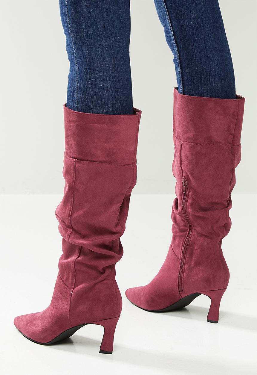 Madison® - Tiffany ruched boot - burgandy