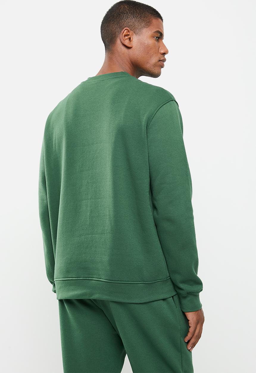 Jonathan D - Branded crew neck sweater oversized fit - green