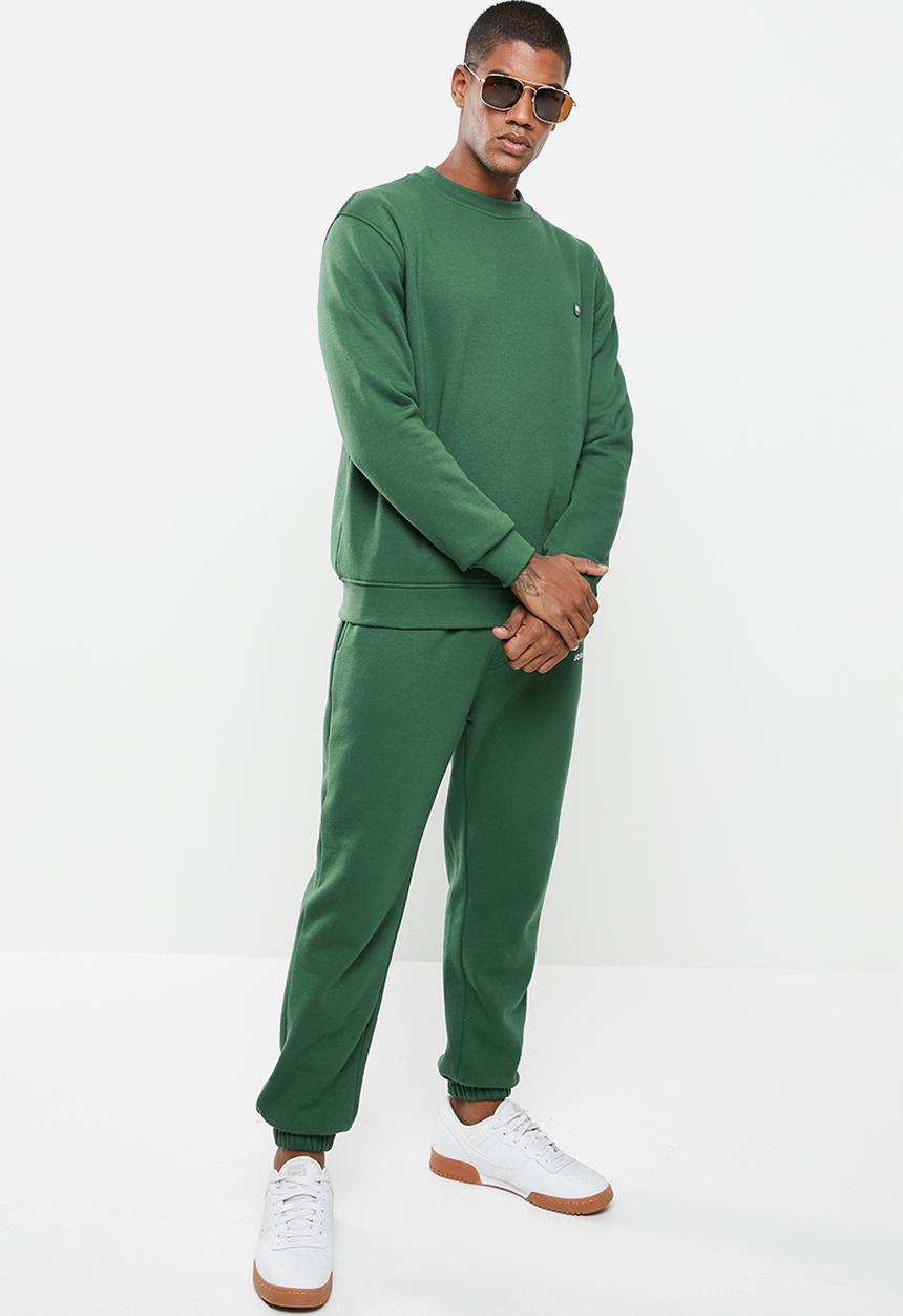Jonathan D - Branded crew neck sweater oversized fit - green