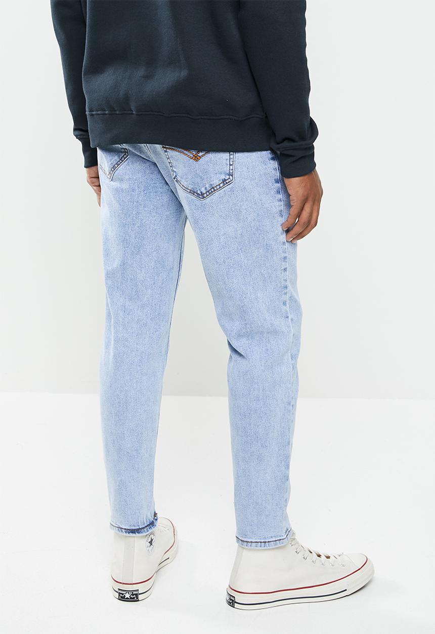 Jonathan D - 5 pocket denim jeans relaxed tapered fit - stonewash blue