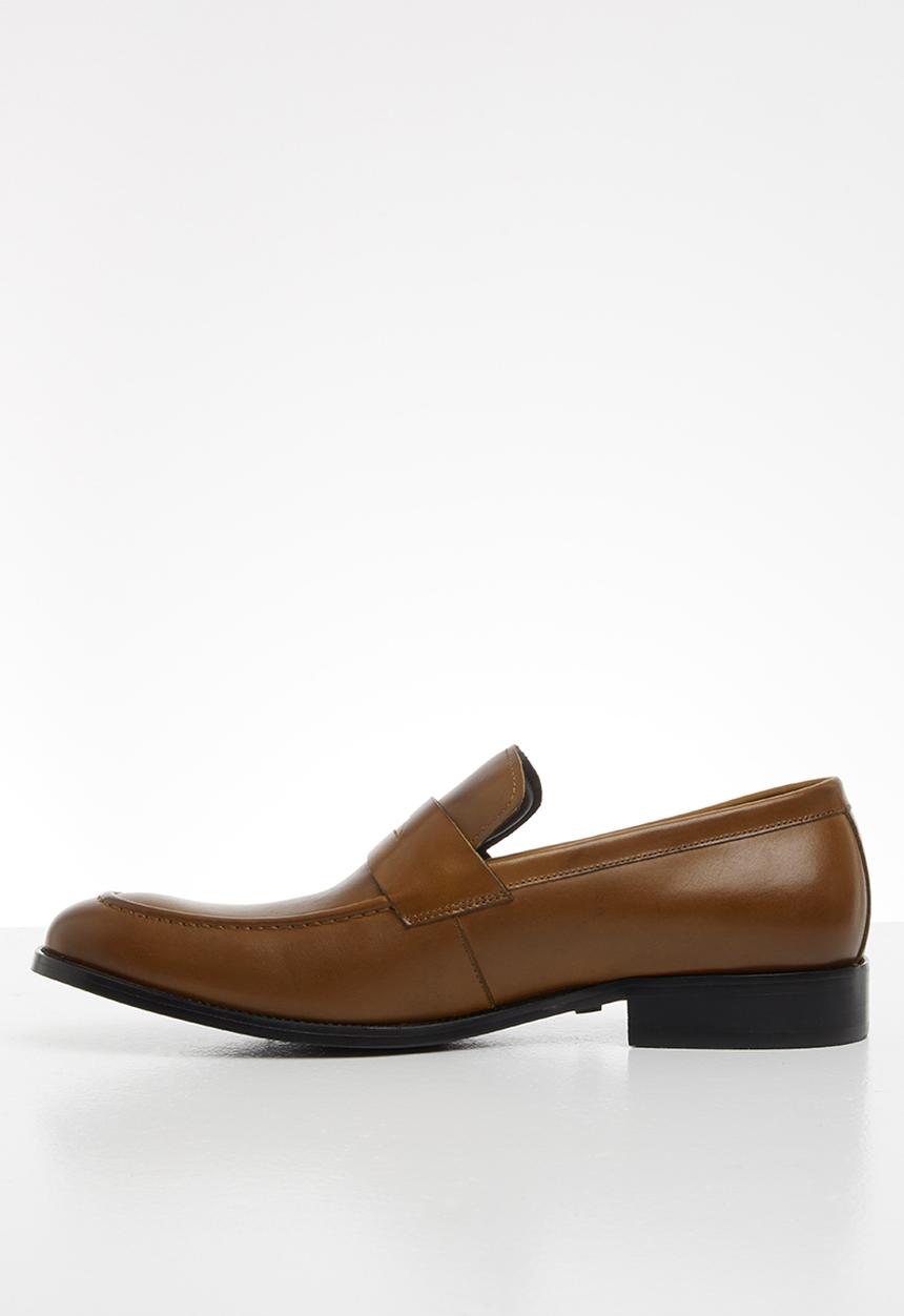 POLO - Ben leather penny loafer slip on - tan