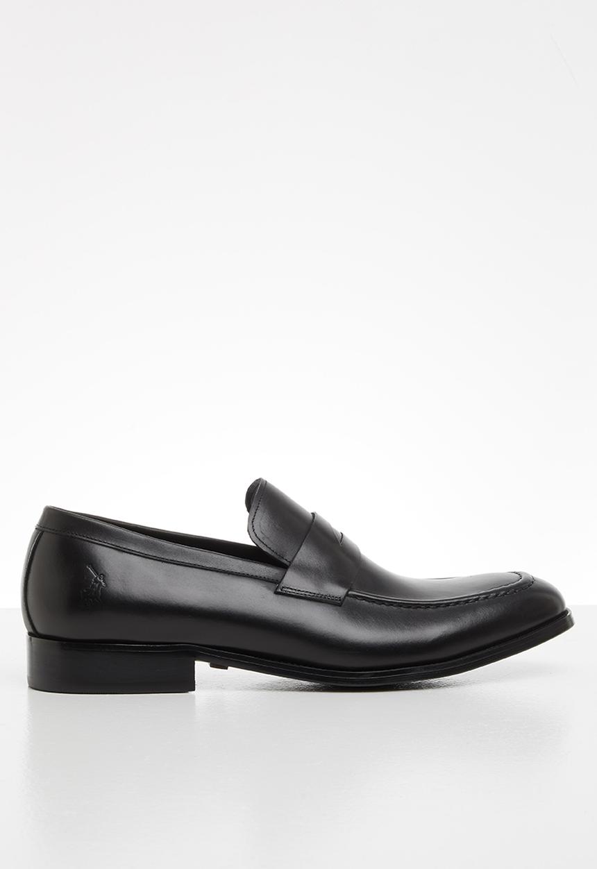 POLO - Ben leather penny loafer slip on - black