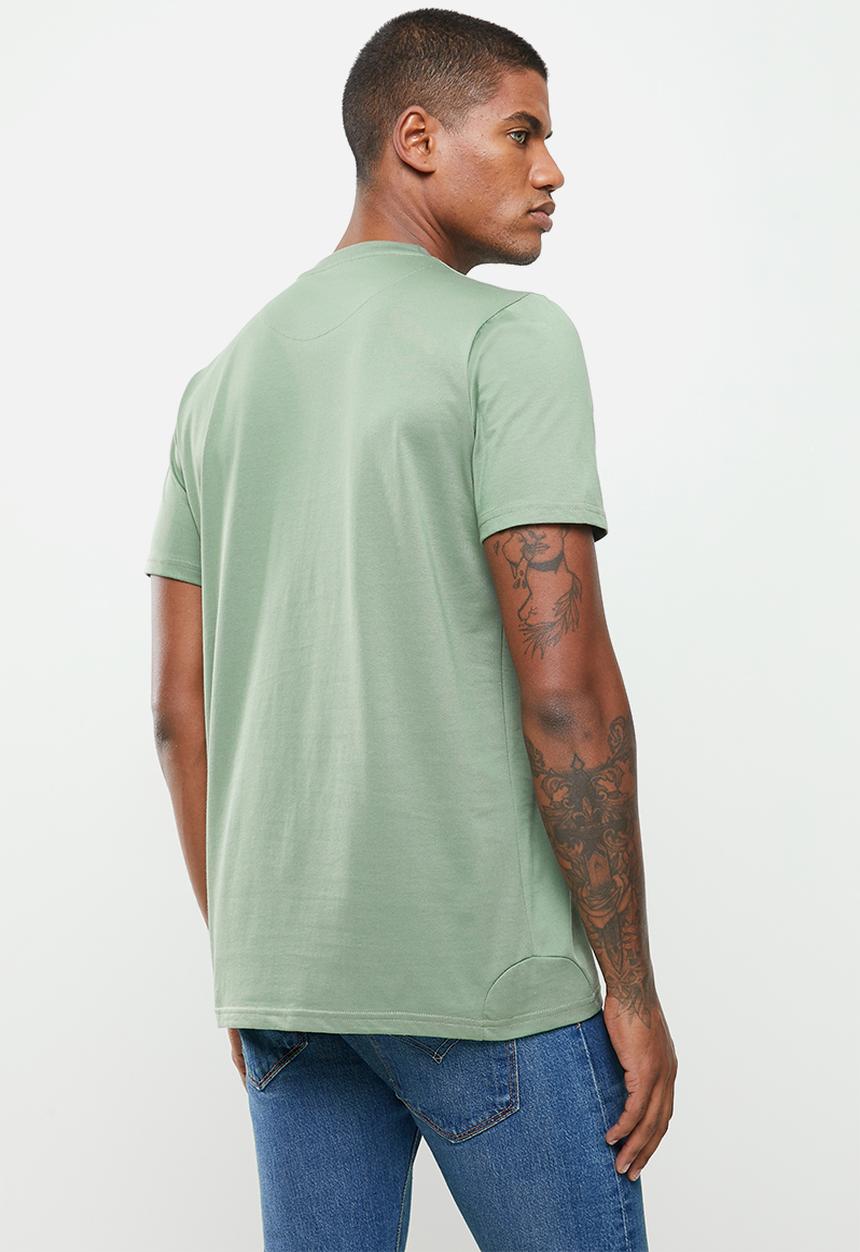 Jonathan D - Branded crew neck t-shirt regular fit - sage