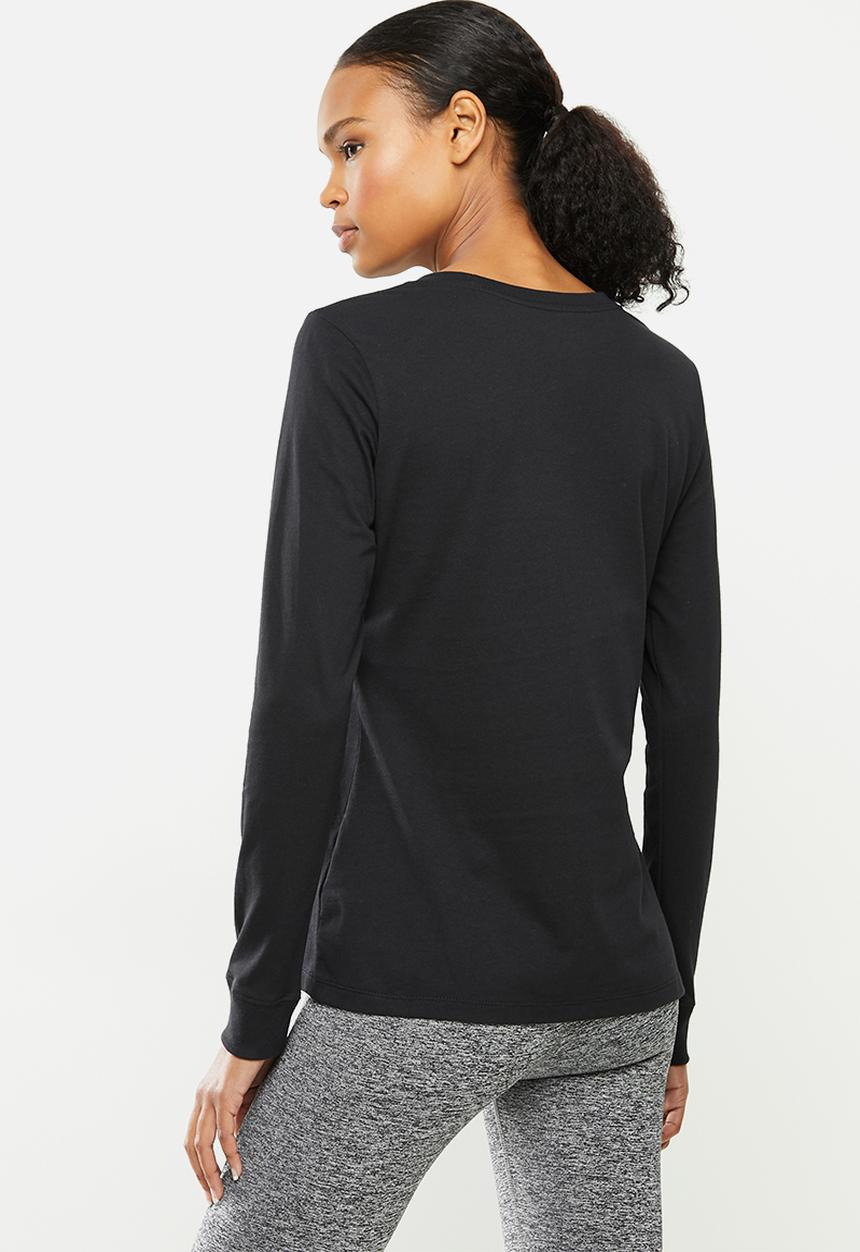 Nike - Nsw tee essntl ls icon ftr - black & white