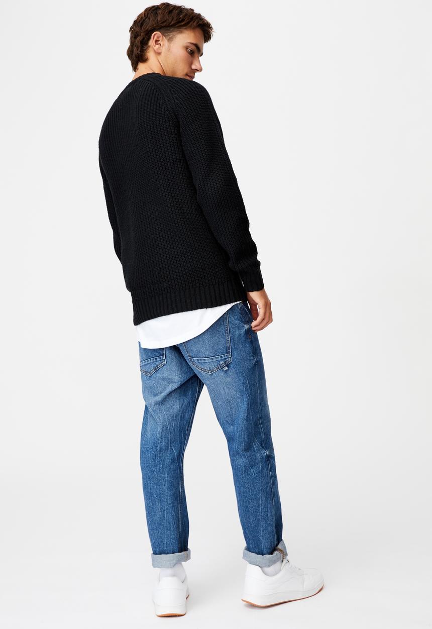Cotton On - Fisherman knit - black