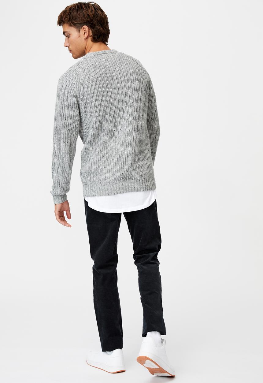 Cotton On - Fisherman knit - grey marle