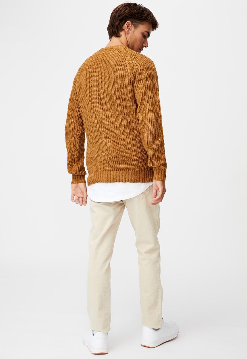 Cotton On - Fisherman knit - mustard marle nep