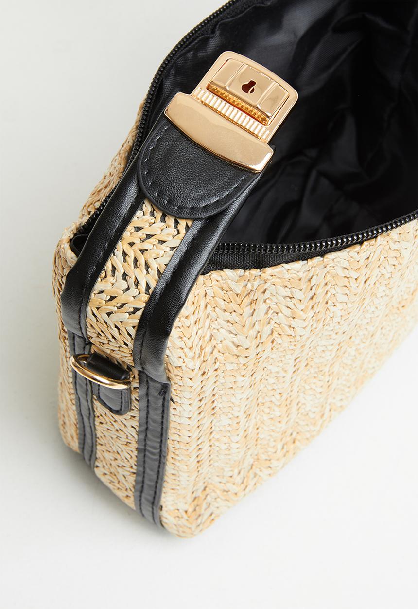 Superbalist - Woven crossbody bag - neutral & black