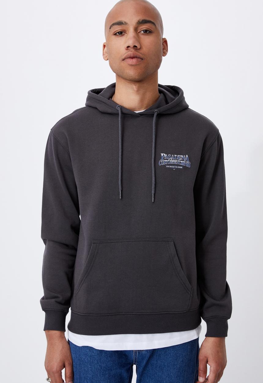Cotton On - Graphic fleece pullover - faded slate