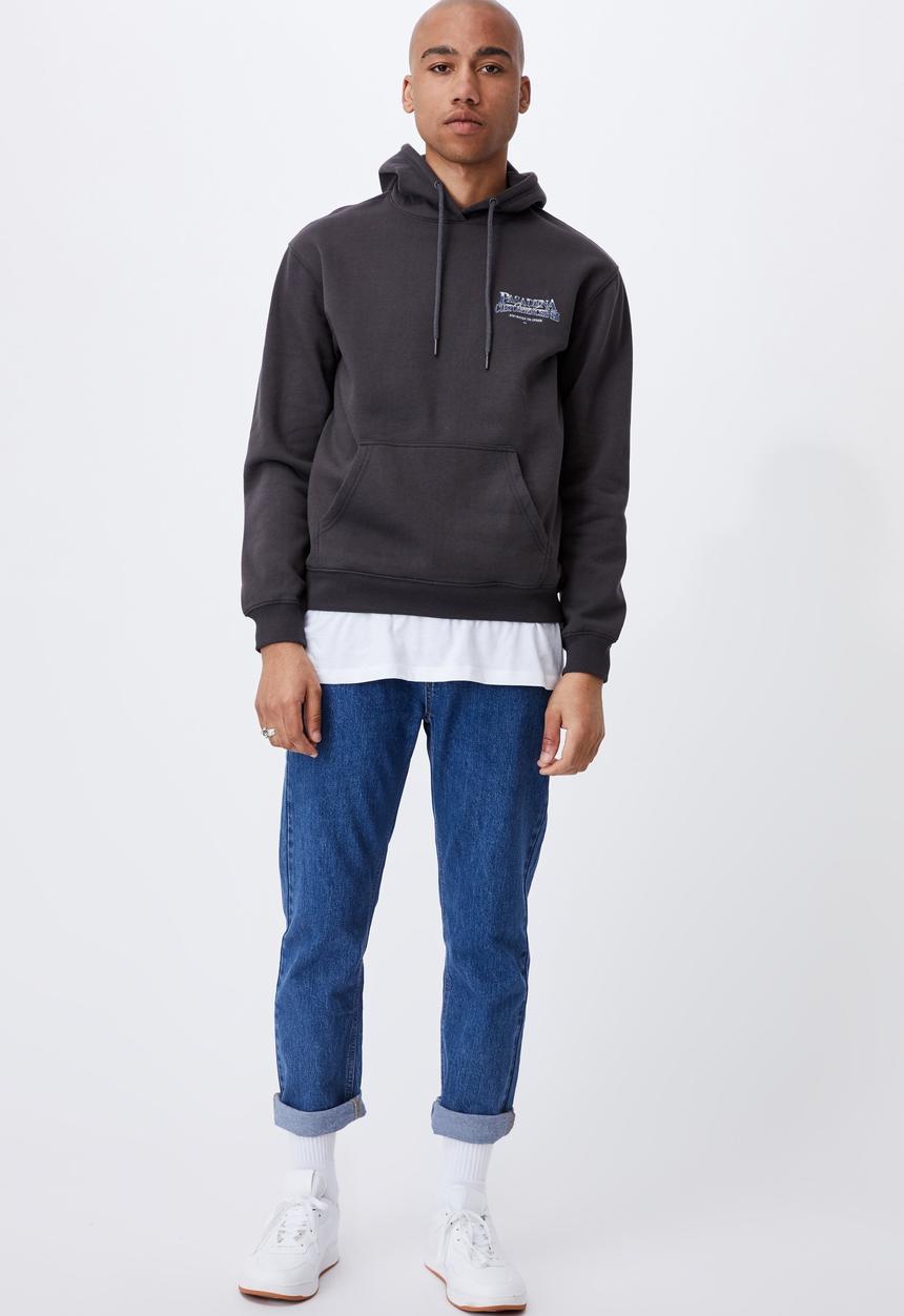 Cotton On - Graphic fleece pullover - faded slate
