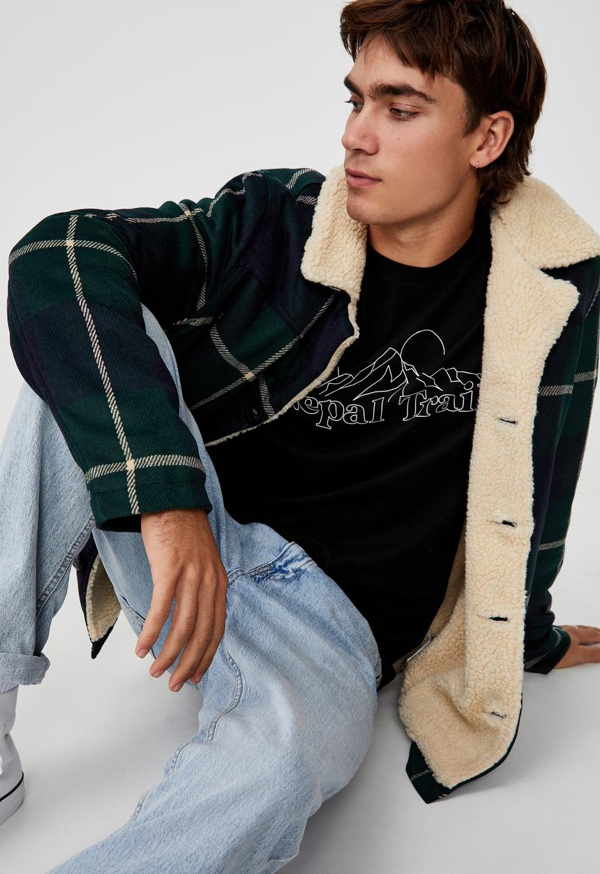 Cotton On - Ranch jacket - green navy check