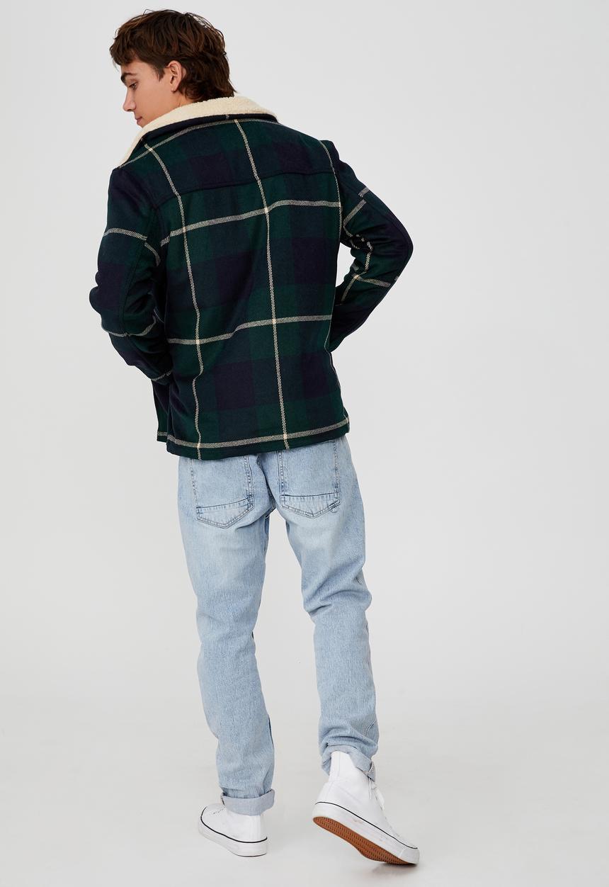 Cotton On - Ranch jacket - green navy check