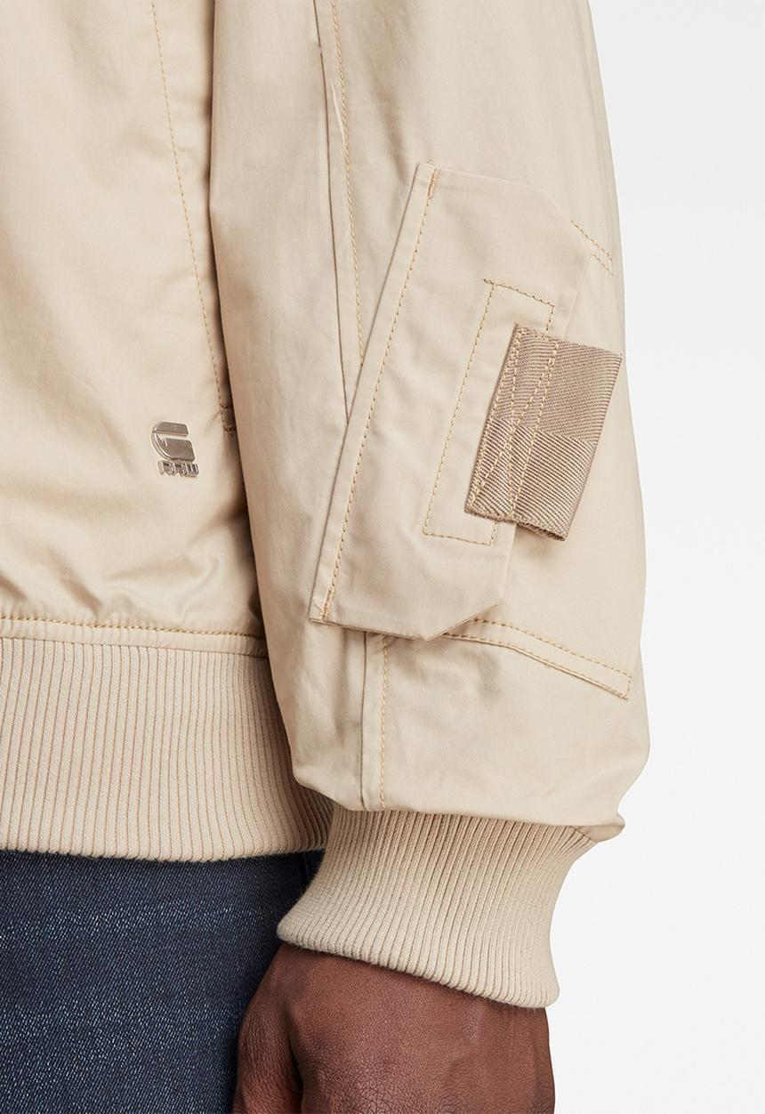 G-STAR - Chest pockets poplin bomber - westpoint khaki
