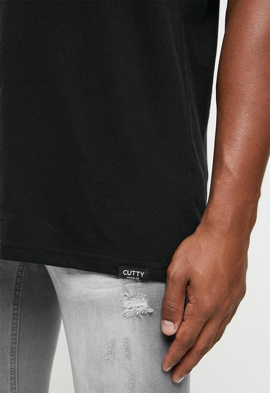 Cutty - Tshirt basic vneck - black