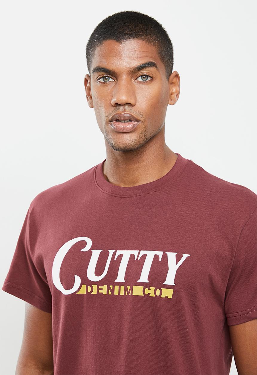 Cutty - Tshirt basic logo - burgundy