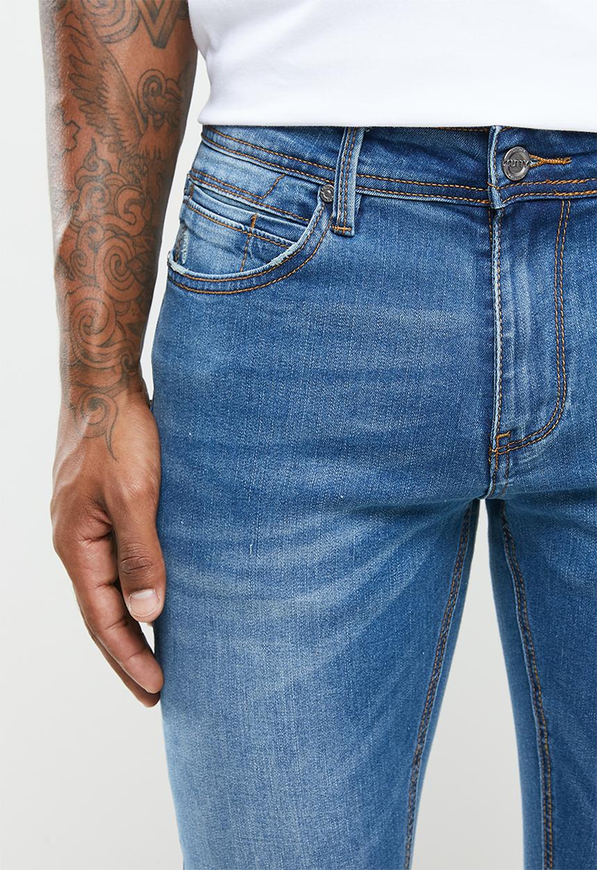 Cutty - Basic skinny denim jean - sulphur