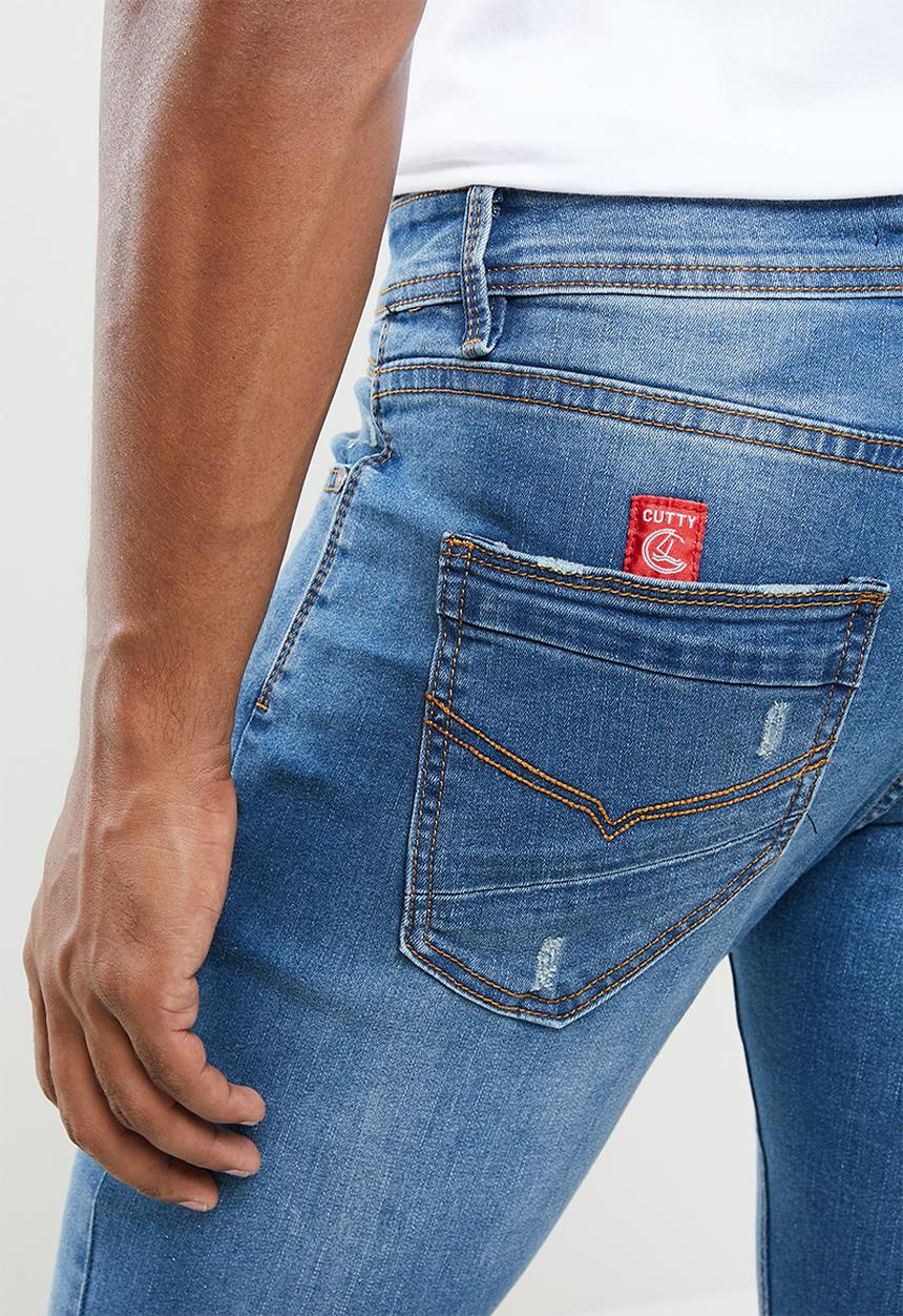Cutty - Basic skinny denim jean - sulphur