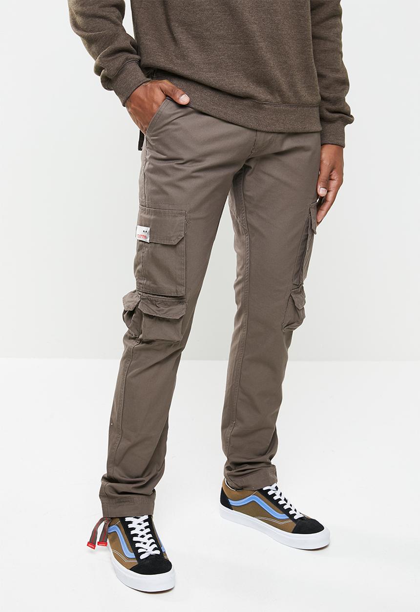 Cutty - Cotton cargo pant - dark taupe