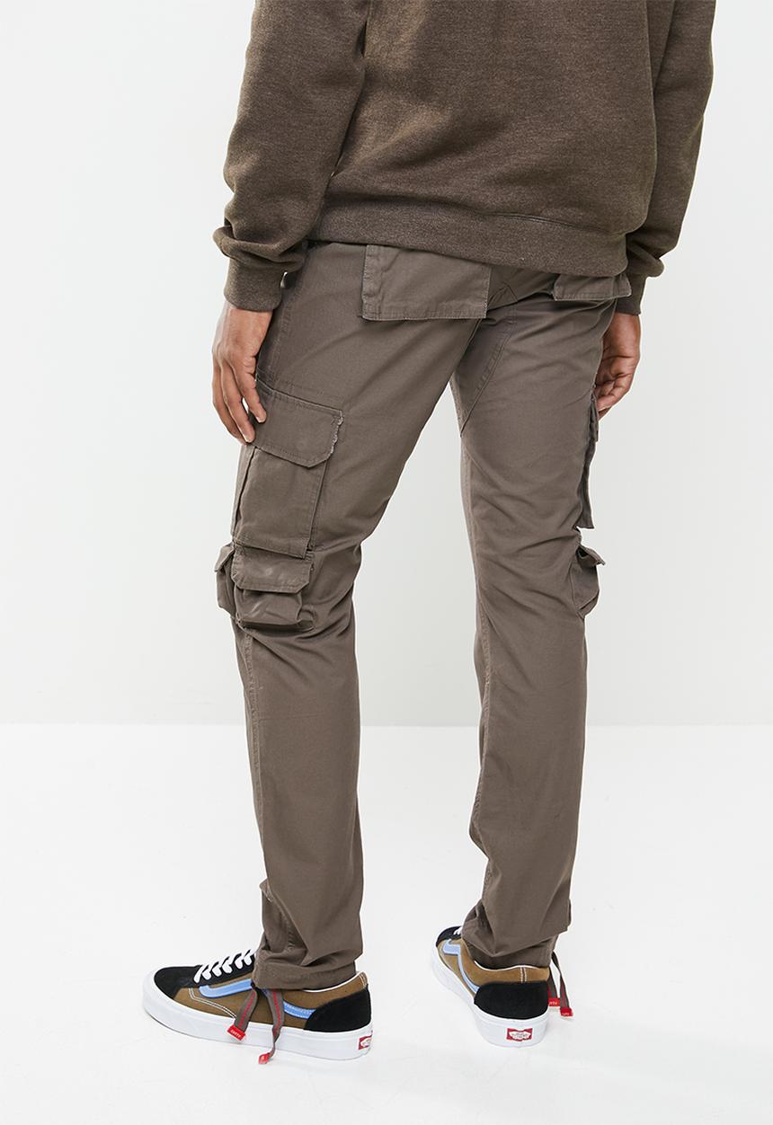 Cutty - Cotton cargo pant - dark taupe
