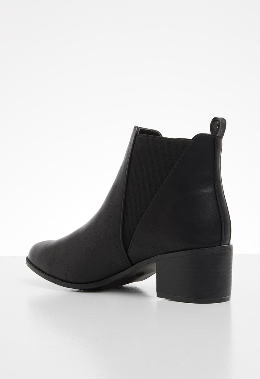 Jada - Chelsea block heel boot - black