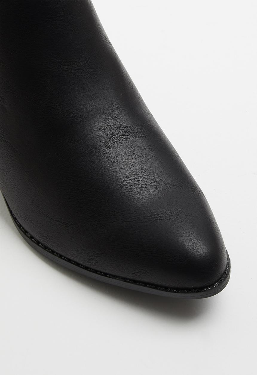 Jada - Chelsea block heel boot - black