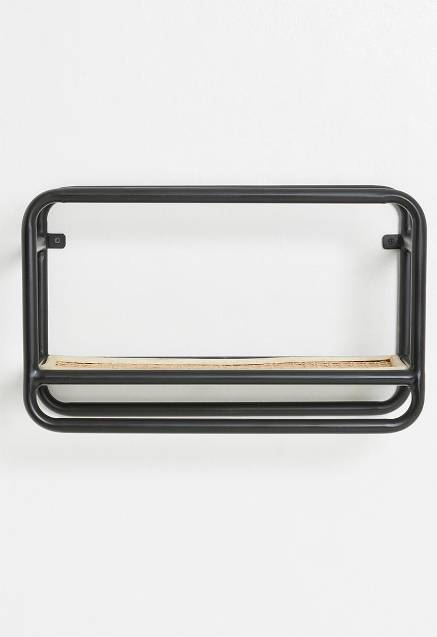 Sixth Floor - Tiki wall shelf - black & natural