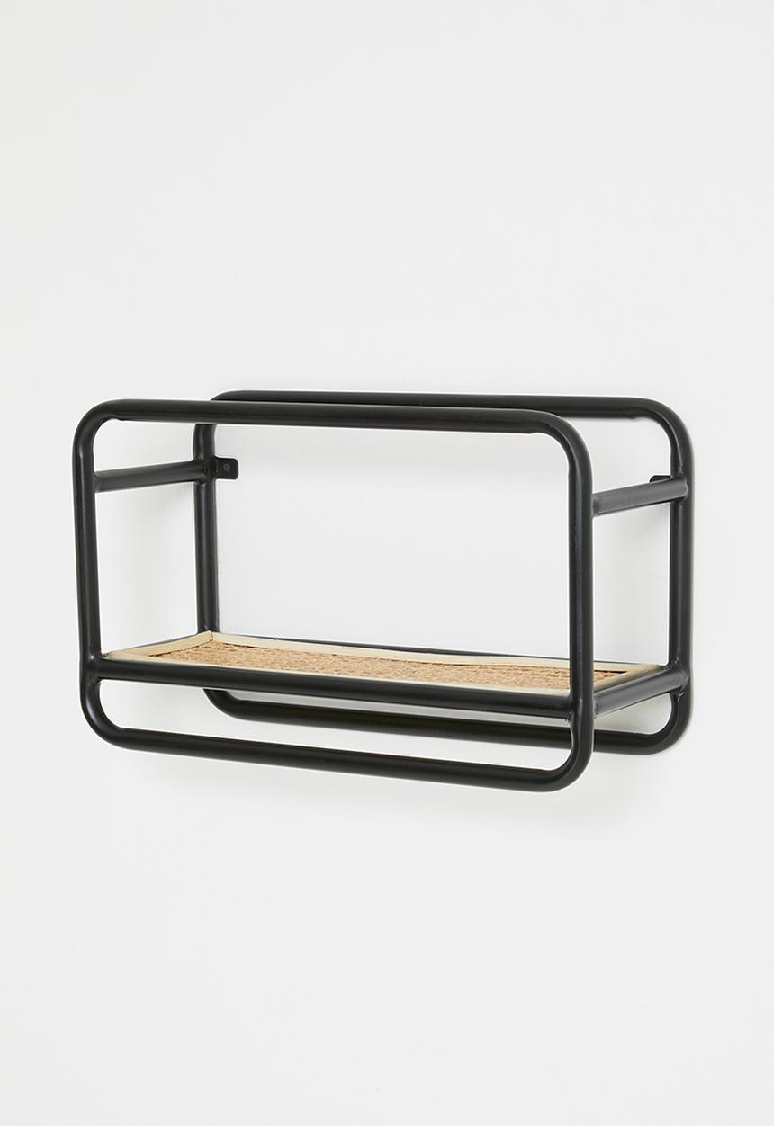Sixth Floor - Tiki wall shelf - black & natural