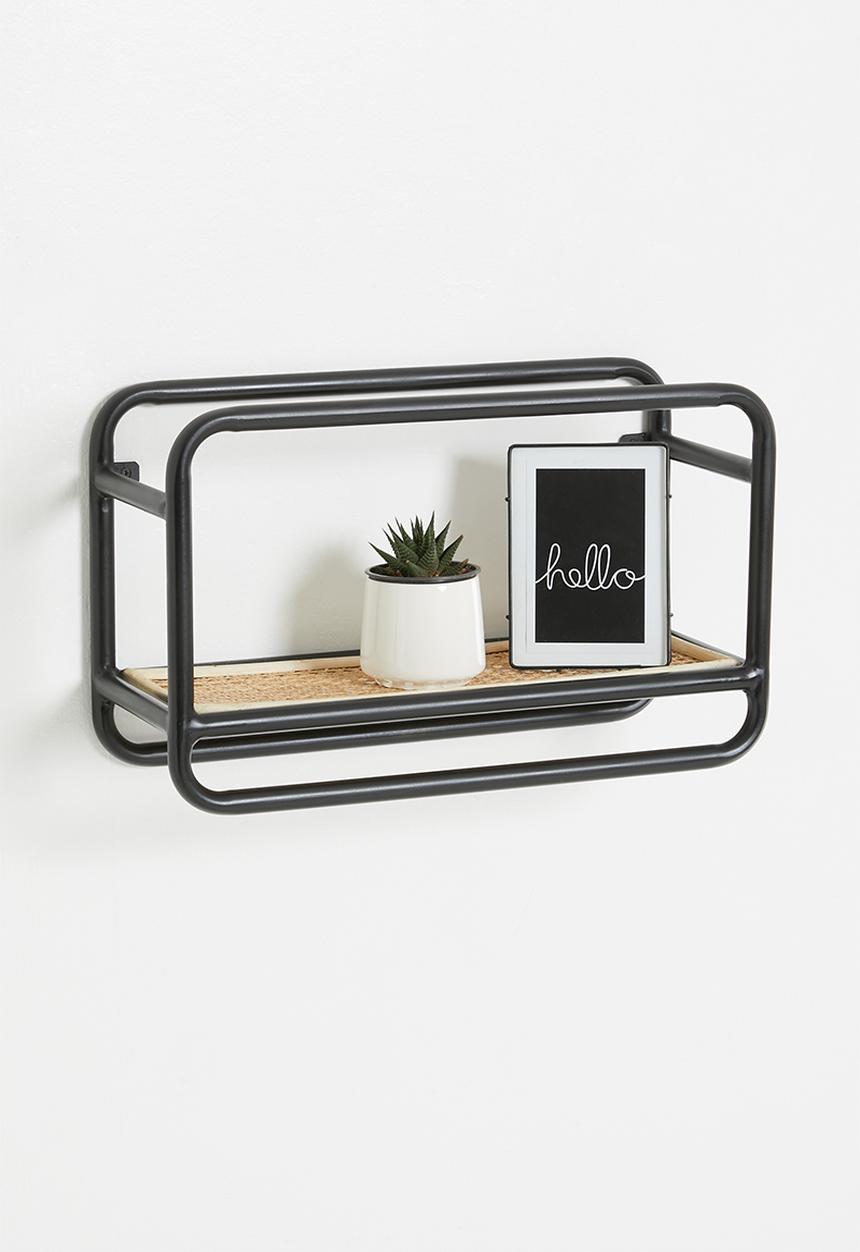 Sixth Floor - Tiki wall shelf - black & natural