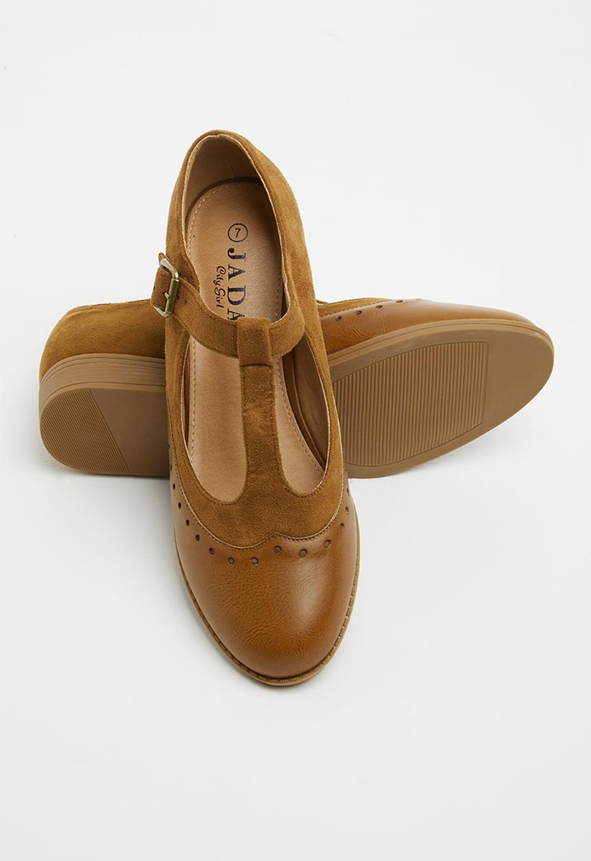 Jada - Mary jane buckle shoe - tan