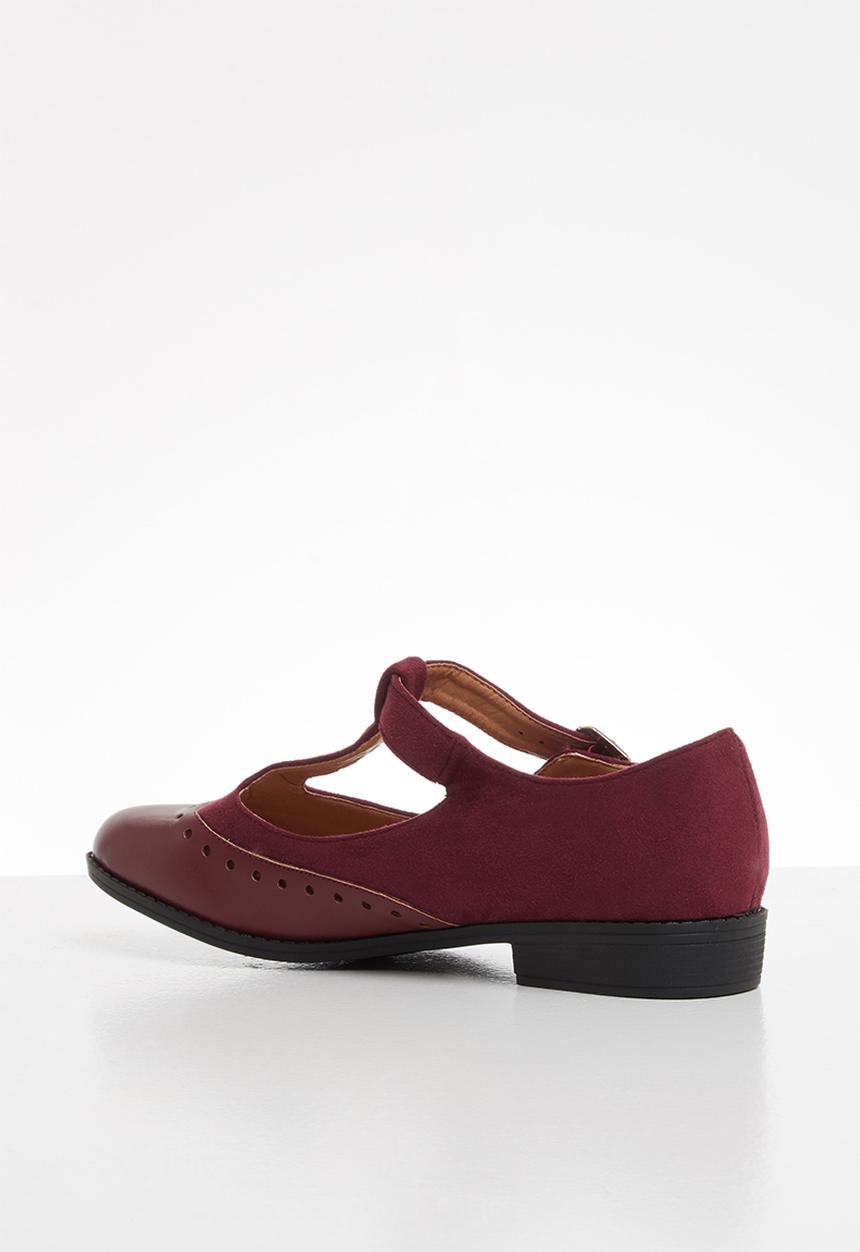 Jada - Mary jane buckle shoe - burgundy