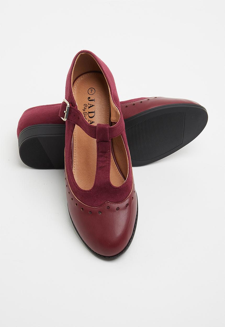 Jada - Mary jane buckle shoe - burgundy