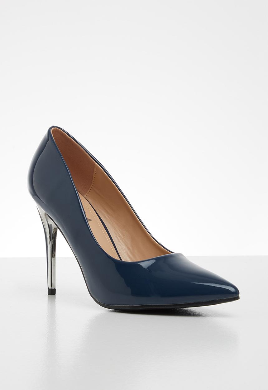 Jada - Transparent stiletto court - navy