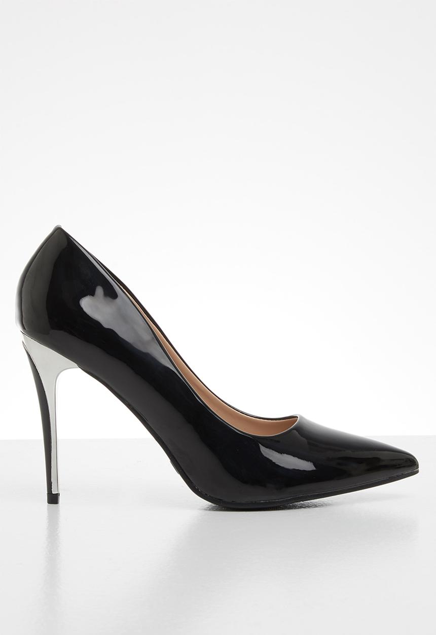 Jada - Transparent stiletto court - black