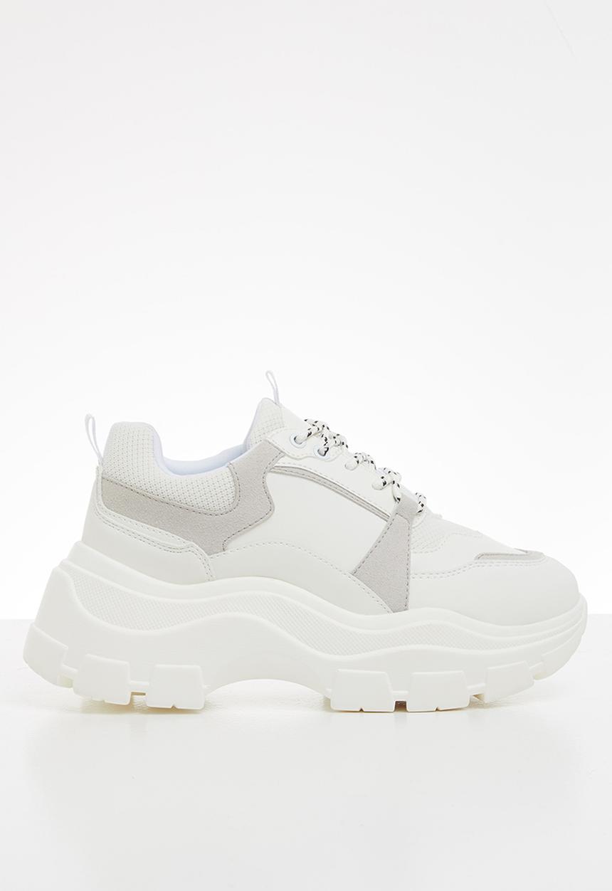 Glamorous - Chunky lace up sneaker - white 